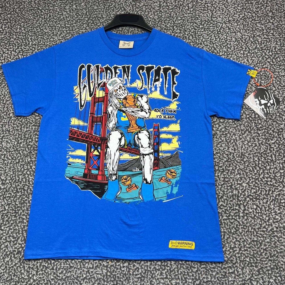 Brand X Golden State Graphic Shirt Men Large Rock Them To Sleep Short Sleeve New